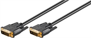 Kabel DVI-I Dual Link Full HD, pozłacany