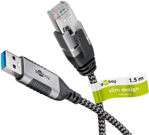 Kabel Ethernet USB-A 3.0 do RJ45, Slim, 1,5 m